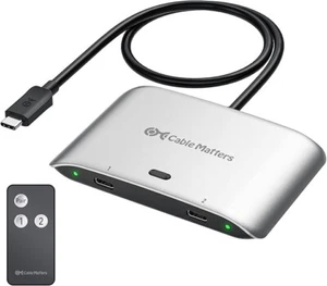 Cable Matters 20Gbps USB4 USB C Switch for 2 Computers, Support 8K@30Hz, 5K@60H - Picture 1 of 5