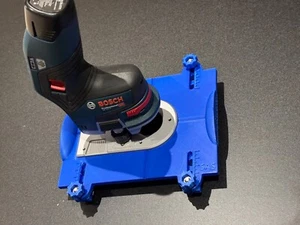 BOSCH GKF 12V - 8 Oberfräse Grundlehre zur Herstellung von Einsteckschlitzen Schlitz Einstecknuten - Bild 1 von 13