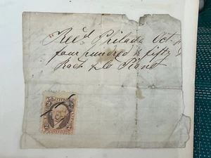 Two Cent Tax Stamp US IRS George Washington US Interior On Paper Dated 10/4/1869 - Picture 1 of 4