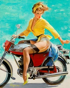 Gil Elvgren Pin-Up "Skirting the Issue" 8"x10" Reproduction Art Print 8x10 - Picture 1 of 3