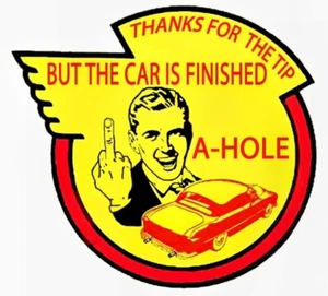  RAT ROD HOT ROD  RAT FINK MOTORCYCLE RACING TOOLS GUNS STICKER - Picture 1 of 1