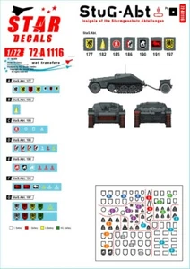 Star Decals 1/72 StuG-Abt INSIGNIA OF THE STURMGESHUTZ ABTEILUNGEN Part 1 - Picture 1 of 2
