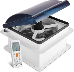 Hike Crew 14” RV Roof Vent Fan with Remote 12V 10-Speed Motorhome Fan - Picture 1 of 8