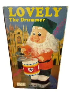 Vintage Lovely The Drummer Battery Operated Dwarf w/ original box (Sold AS IS) - Picture 1 of 14