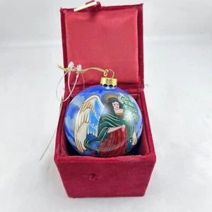 Vintage Li Bien Glas Weihnachtsschmuck Engel Wolken Karte und Box unbenutzt - Bild 1 von 13