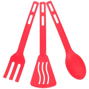 Charcuterie Spoons Small Slotted and Spatula Kitchen Utensil Set Child Travel - Picture 1 of 12