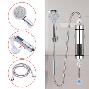 30-52℃ Mini Elektrisch Durchlauferhitzer Warmwasserbereiter mit Dusche Kit 5500W - Bild 1 von 21