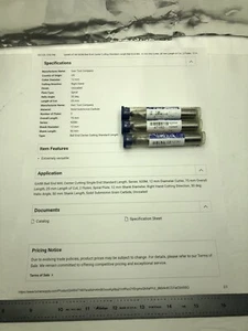 New Lot of (3) 12mm GARR End Mills Ball End Center Cutting 2 Flute See Photos. - Picture 1 of 4