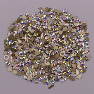 Nail Art Glas Strass Glitzer Diamant Kristall Edelstein 3D Tipps DIY Dekoration - Bild 1 von 42