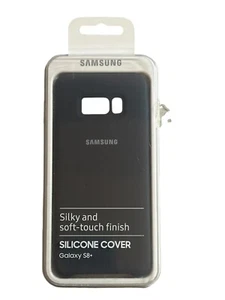 Genuine Samsung Galaxy S8+ Plus Silicone Phone Case Cover Dark Grey EF-PG955TBEG - Picture 1 of 4