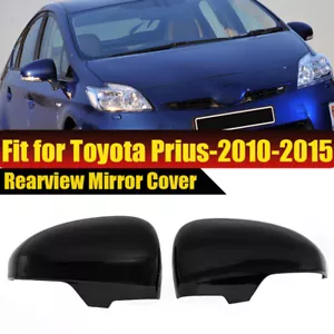 Mirror Cover Set For 2010-2015 Toyota Prius Left Right Side Paint to Gloss Black - Bild 1 von 9