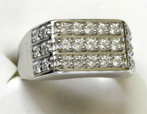 Ring Made With Swarovski Zirconia / size 14 / 925 Sterling Silver / 2.1ct, 7.3g - Picture 1 of 5