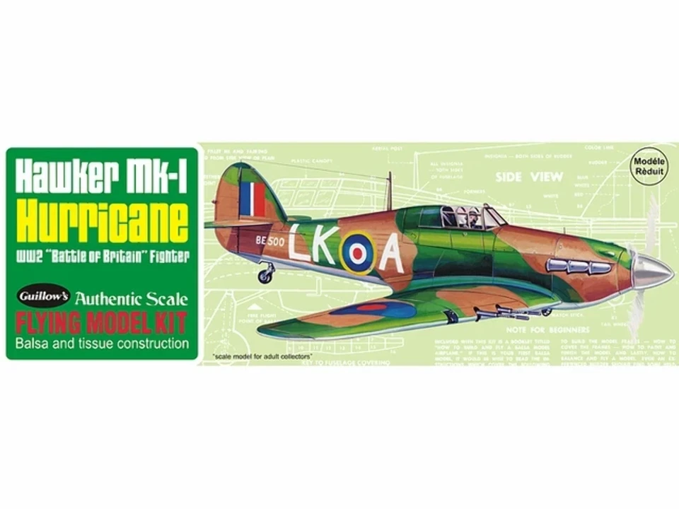 Guillows Hawker Hurricane Laser Cut Model Kit, 419mm WS, #GUILL506 - Image 1 of 1