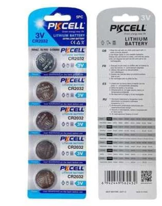 PKCell CR2032 3V Lithium Coin Cell Battery For PC/Laptop/Watch 2/5/10/15/20/25 - Imagen 1 de 2