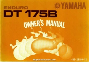 1975 Yamaha DT175B Motorcycle Owners Manual - Picture 1 of 1
