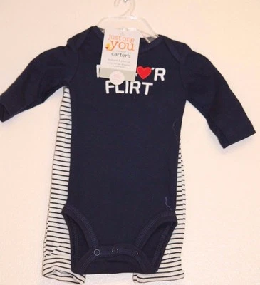 New! Just One You by Carters 2 Piece Set Bodysuit & Pants Major Flirt Valentines - Image 1 of 4