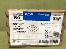 Eaton Crouse Hinds  TP480 4 in  Outlet Box Covers  50pcs New.