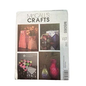 MCCALLS CRAFTS M5065 Home Décor Fabric Boxes & Vases Sewing Pattern New Uncut - Picture 1 of 2