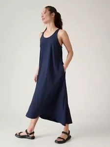 Athleta PS Petite Small Presidio Traveler Maxi Dress Navy NEW! #824836 - Picture 1 of 5