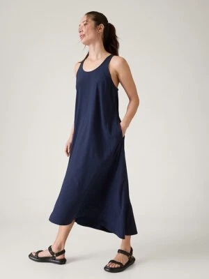 Maxi Vestido Athleta MT Medio Alto Presidio Traveler Azul Marino ¡NUEVO! #824836 Foto 1 de 4