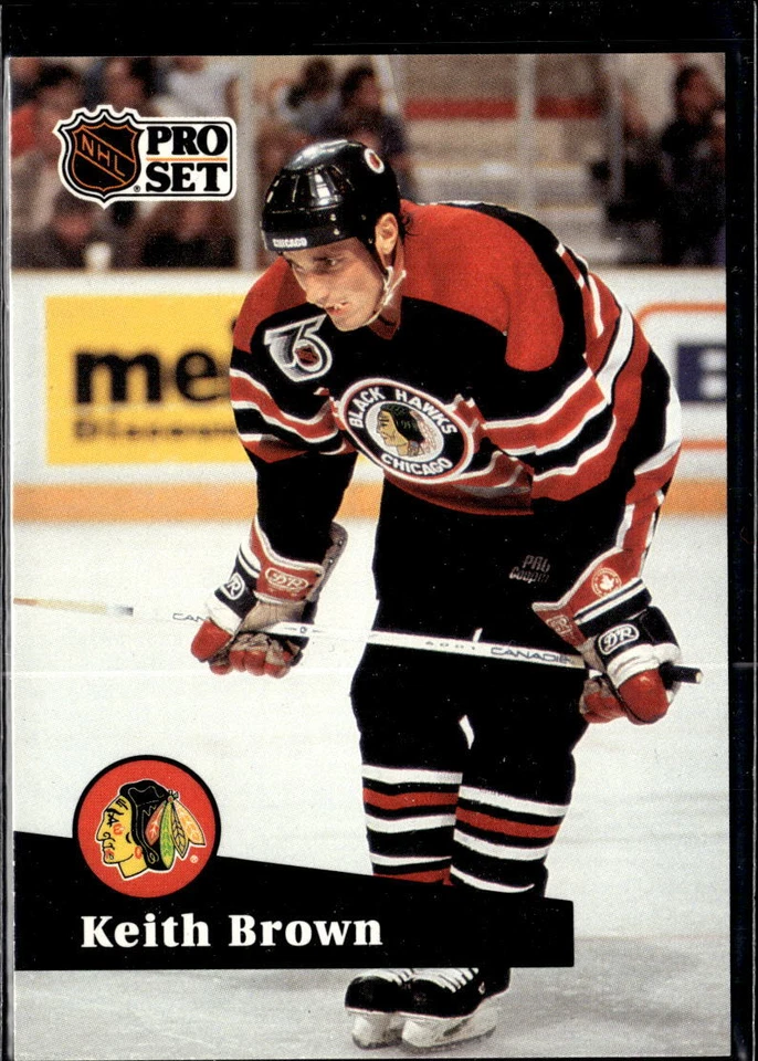 1991-92 Pro Set French #371 Keith Brown - Image 1 of 2
