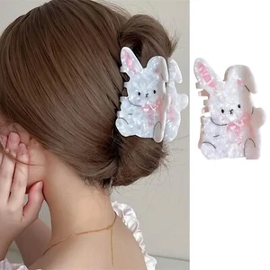 Bunny Hair Clips for Women White Rabbit Hair Claw Clips Cute Animal Hair Acce... - Picture 1 of 7