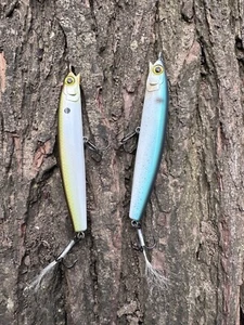 2 x Jackall Seira Minnow 80 S Lures Never Used 8cm - Perch Pike Chub Trout Bass - Picture 1 of 4