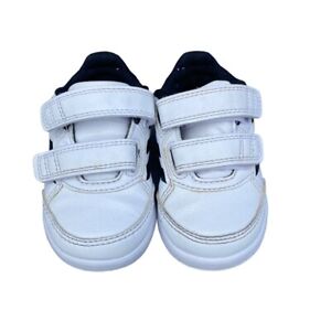 Adidas Sneaker Toddler Size 5K White 3 Black Stripes Classic