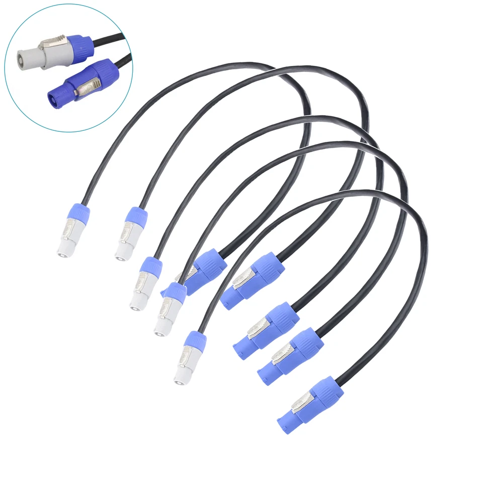 20A 5-Pack 5ft Powercon Extended Cable Power Plug Male to Female For Stage Light - Image 1 of 4