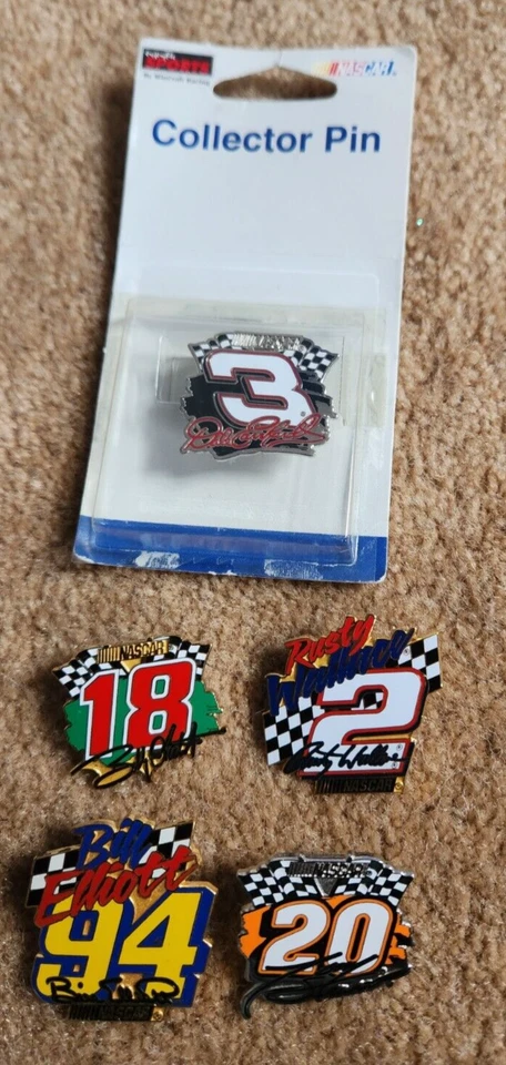 Vintage 2000 lot of 5 nascar wincraft pin # 2 3 18 20 94 Earnhardt, wallace ++ - Image 1 of 1