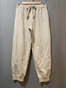 NWOT ZARA Women Elastic Waist High-Rise Cotton/Lyocell/Linen Joggers SZ S Khaki - Picture 1 of 13