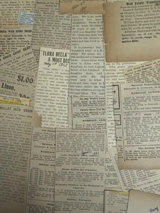 Late 1800 & Early 1900 20+ Lot of Newspaper Various clippings MN Newspapers - Picture 1 of 3