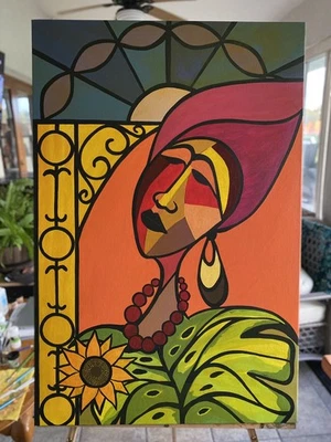 Acrylic on Canvas 24" x 36" Original paint - Image 1 of 3