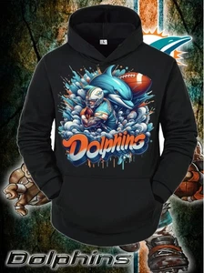 miami dolphins Fan Hoodie, Kapuzensweatshirt Trikot - Erwachsene und Jugendhelm - Bild 1 von 3