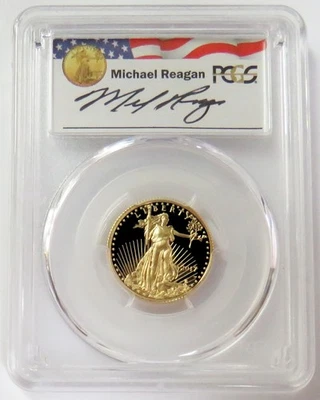 2017 W GOLD REAGAN LEGACY $10 AMERICAN EAGLE 1/4oz PCGS PR 70 DCAM - Image 1 of 2