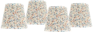 Springcrest Blue Red Leaf Pleated Shades Set of 4 4x6x5.5" (Clip-On) - Picture 1 of 8