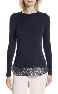 Ted Baker Sidni Kyoto Garden Layer Sweater Womens Sz 2 (US 6) Cashmere Blend - Picture 1 of 5