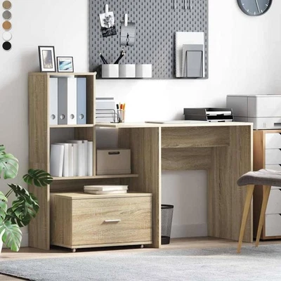 Schreibtisch mit Regal Bürotisch Computertisch PC Tisch Laptoptisch Arbeitstisch - Bild 1 von 4