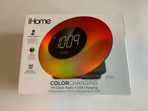 iHome FM Color Changing Alarm Clock Radio with USB Port - Picture 1 of 6