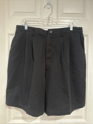 Bermudas Lee para mujer talla 18M plisadas delanteras negras bolsillos negras Foto 1 de 4