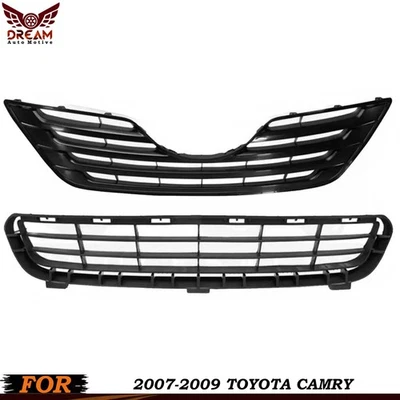New Front Bumper Upper & Lower Grille Assembly For 2007-2009 Toyota Camry - Imagem 1 de 4
