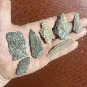 MLC 961 (7) Arcaic To Adena Arrowheads Susquehanna Valley Artefacts X Kunkle - Imagen 1 de 6
