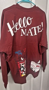 !New Hello Mate Mickey Mouse UK Pavilion Disney Spirit Jersey Large L - Picture 1 of 2