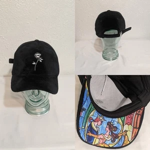 Disney Beauty and The Beast Baseball Cap Hat Black One Size  - Picture 1 of 10