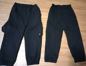 (2)pairs of Toddler's Boys Black Casual Pants 130(Sz6-7) - Picture 1 of 6