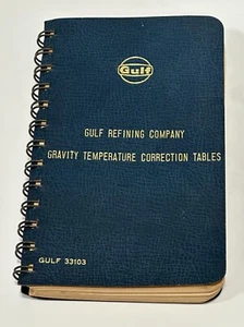 Vintage Golf Refining Co Schwerkraft Temperatur Korrektur Tabelle Chart Booklet - Bild 1 von 6