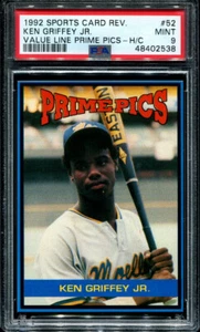 PSA 9 MINT 1992 SPORTS CARD REVIEW VALUE LINE PRIME PICS KEN GRIFFEY JR. #52 - Picture 1 of 1