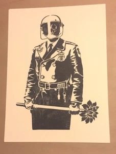 Obey "Damaged" show Letterpress Print My Florist is a Dick by Shepard Fairey - Picture 1 of 3