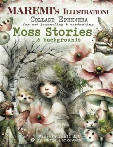 MAREMI'S Illustrationi Collage Ephemera for art journaling & cardmaking MOSS - Picture 1 of 1