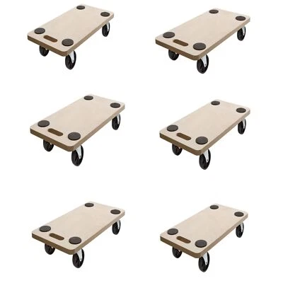 6x Möbelroller Rollbretter Transportroller MDF Tragkraft 200 kg Umzugshelfer - Bild 1 von 4